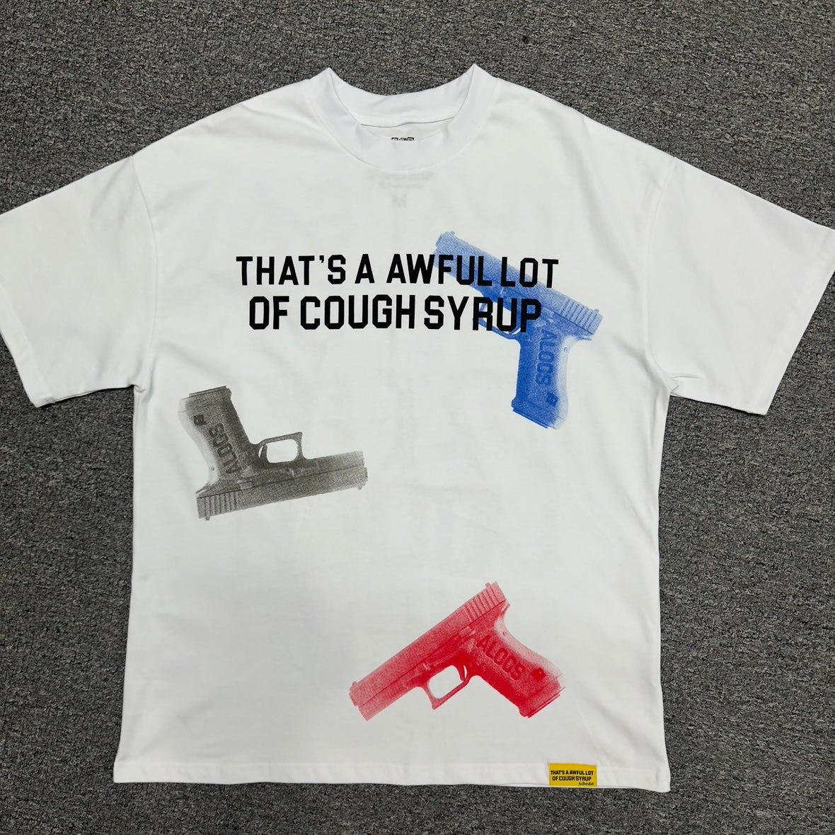 Cough Syrup Guns Tee White
