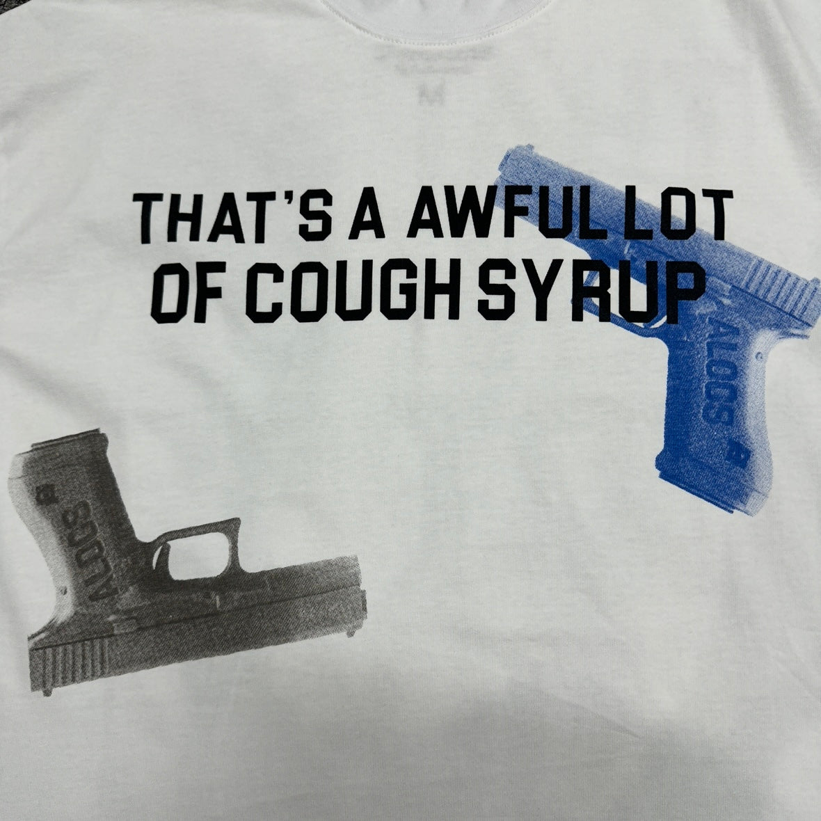 Cough Syrup Guns Tee White