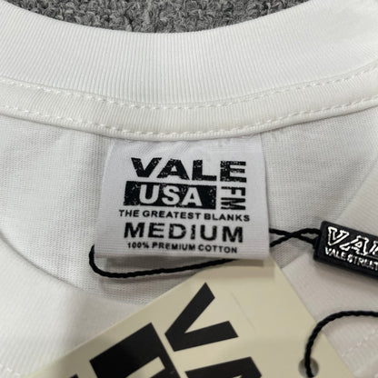 Vale Forever Valley Dreams Alien Tee reinforced crew neck stitching detail
Vale Forever Valley Dreams Alien T-Shirt branded neck label detail
Vale Forever Valley Dreams Alien Graphic Tee size label close-up