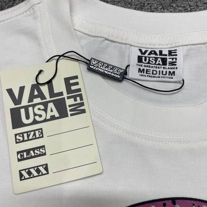 Vale Forever Fallen Bling Tee crew neck stitching detail
Vale Forever Fallen Bling Tee branded neck label close-up
Vale Forever Fallen Bling Tee White size label detail
Vale Forever Fallen Bling Tee branded hang tag detail