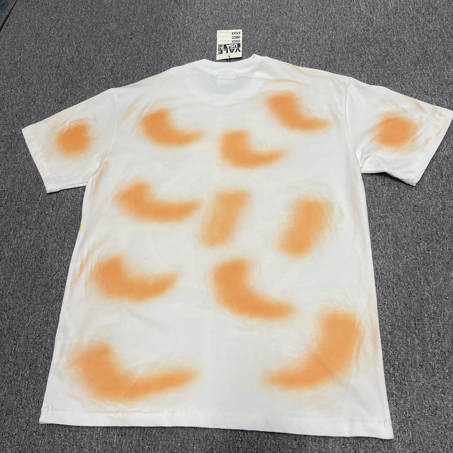Vale Forever Target Tee Cream back view with orange spray-wash details