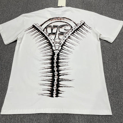 Vale Forever Scissorhands Tee Daffodile back view with zipper graphic