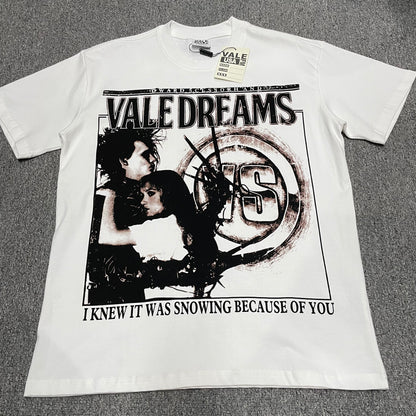 Vale Forever Scissorhands Tee Daffodile front view with distressed graphic