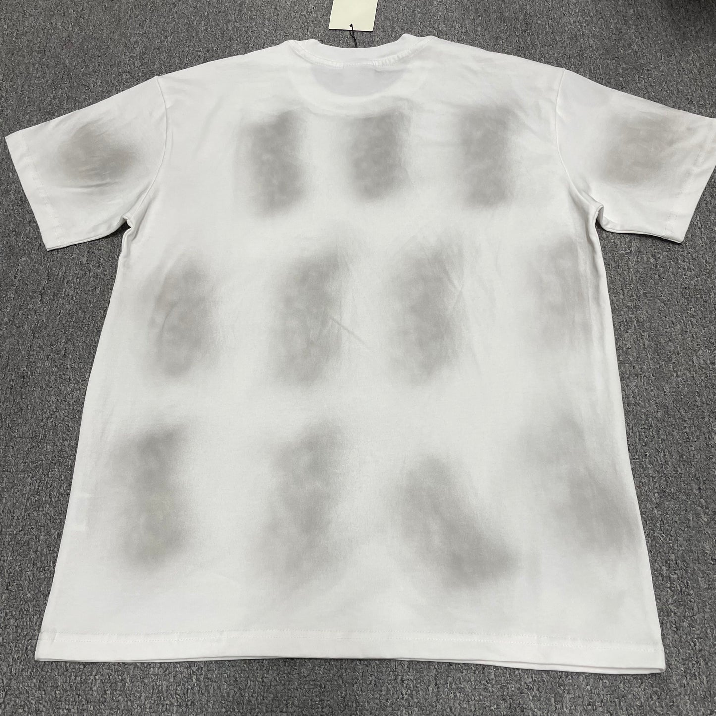 Vale Forever Cheetah Tee White back view with grey spray wash