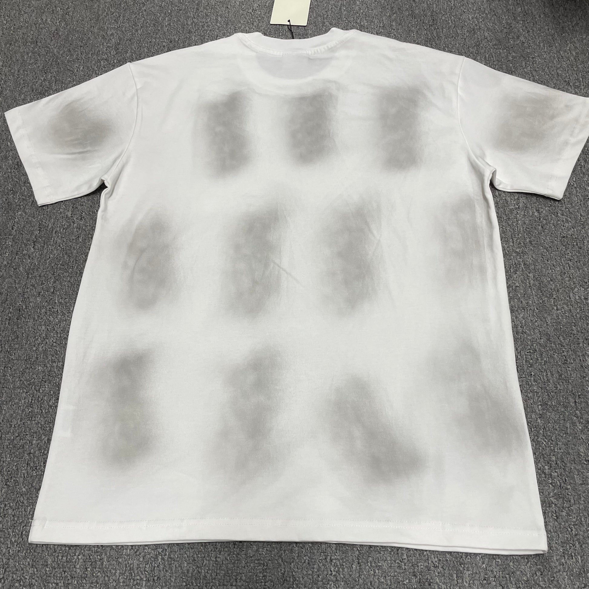 Vale Forever Cheetah Tee White back view with grey spray wash