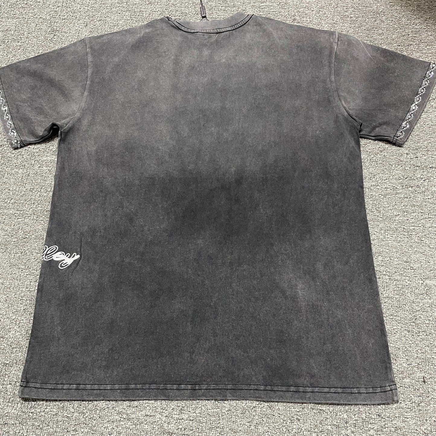 Vale Forever Iron Cross Bling Tee Washed Black back view