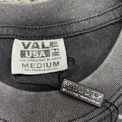 Vale Forever Iron Cross Bling Tee crew neck stitching detail
Vale Forever Iron Cross Bling Tee rhinestone neckline detail
Vale Forever Iron Cross Bling Tee branded neck label close-up
Vale Forever Iron Cross Bling Tee Black size label detail