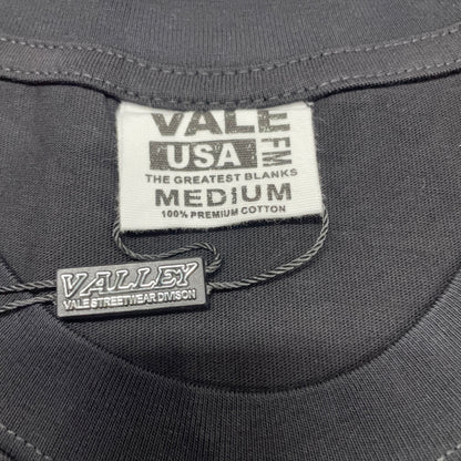 Vale Forever Fallen Bling Tee crew neck stitching detail
Vale Forever Fallen Bling Tee branded neck label close-up
Vale Forever Fallen Bling Tee Black size label detail
