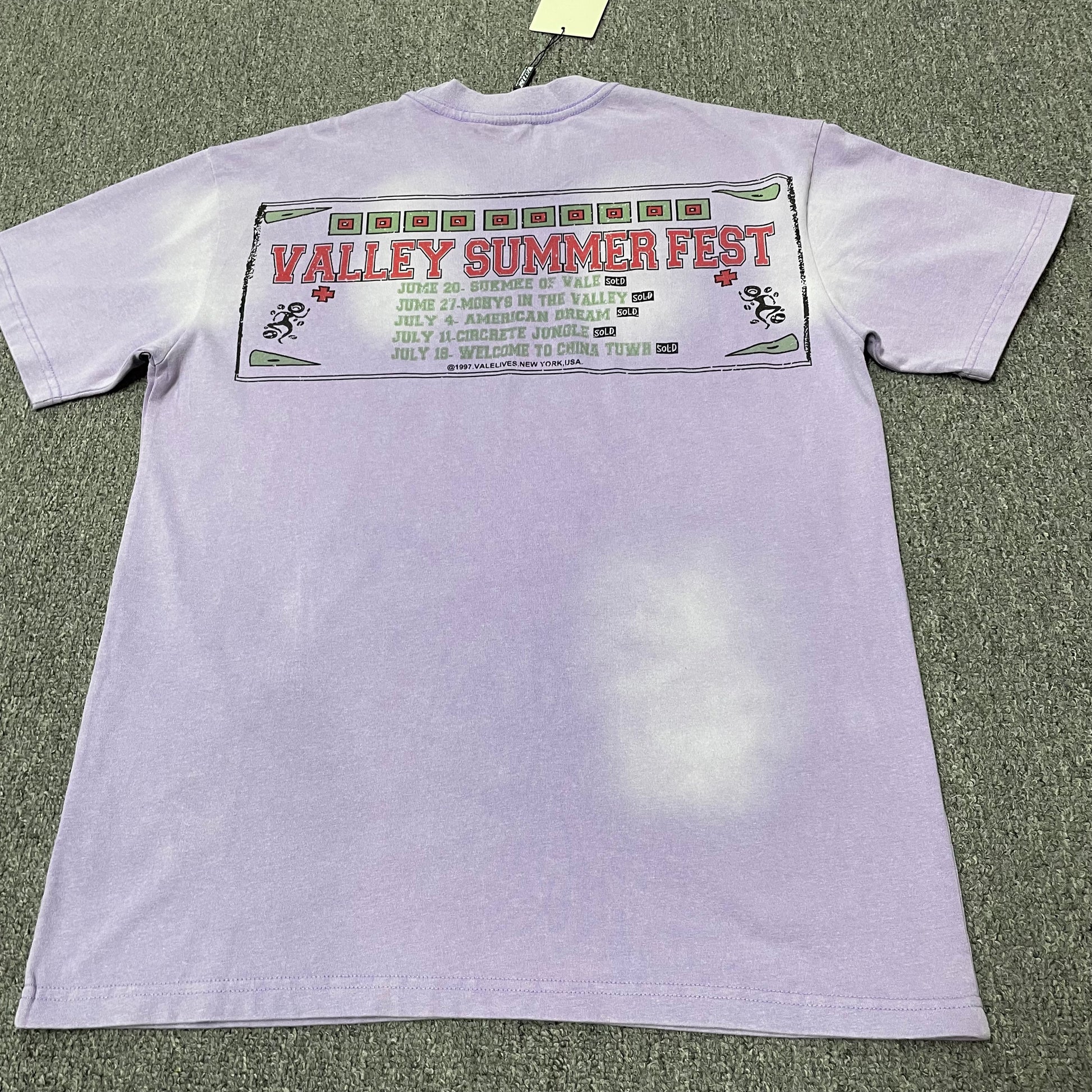 Vale Forever Icon Bling Tee Mauve back view with Valley Summer Fest graphic