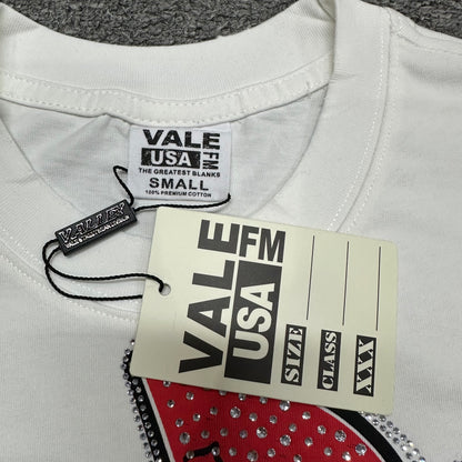 Vale Forever Dog of War Bling Tee crew neck stitching detail
Vale Forever Dog of War Bling Tee branded neck label close-up
Vale Forever Dog of War Bling Tee White size label detail
Vale Forever Dog of War Bling Tee branded hang tag detail