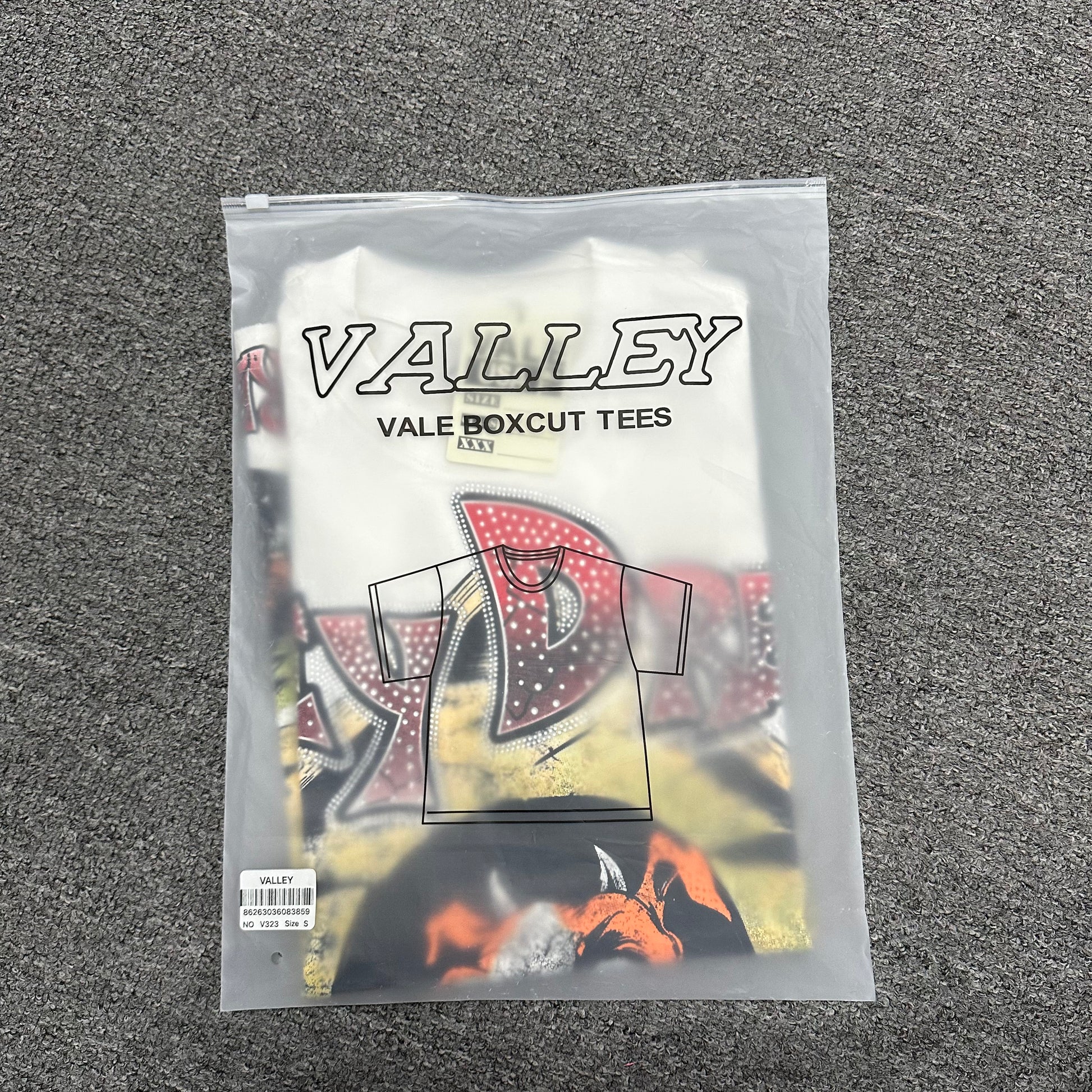 Vale Forever Dog of War Bling Tee White retail zip bag packaging
Vale Forever Dog of War Bling Tee White product detail video