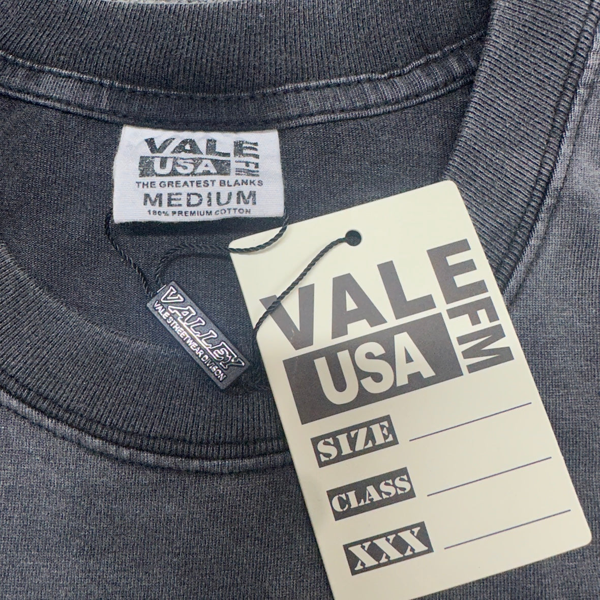 Vale Forever Skyline Bling Tee crew neck stitching detail
Vale Forever Skyline Bling Tee branded neck label close-up
Vale Forever Skyline Bling Tee Black size label detail
Vale Forever Skyline Bling Tee branded hang tag detail