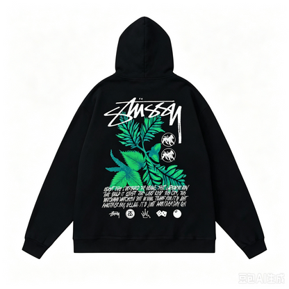 Stüssy Leaf / Botanical Graphic Hoodie