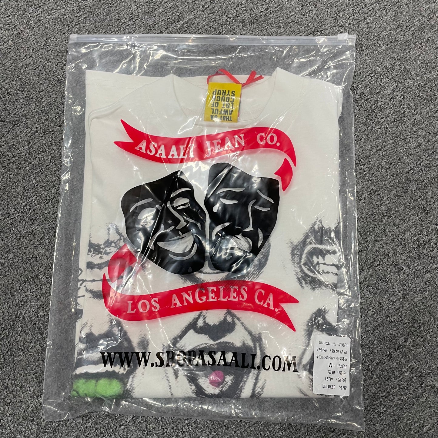 The Asaali "Figure 1-" Mock Neck Graphic T-Shirt
