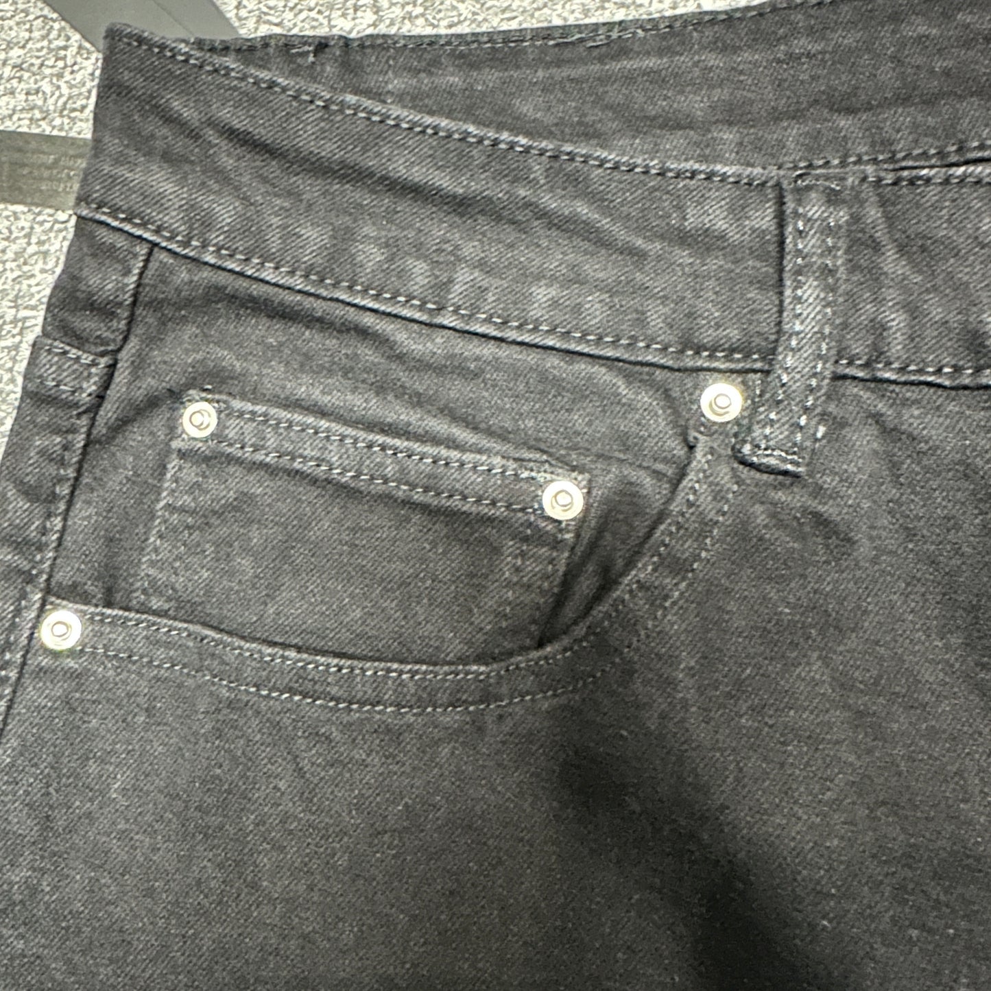 AMIRI Staggered Logo Distressed Skinny Jeans Black