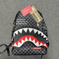 Sprayground "Shark Central" Saffiano Checkered Backpack