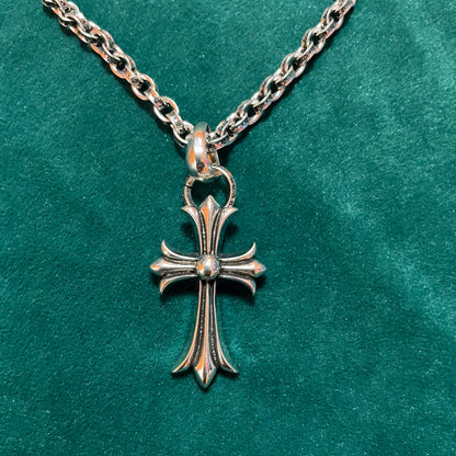 Chrome Hearts CH Cross Pendant with Paper Chain Necklace
