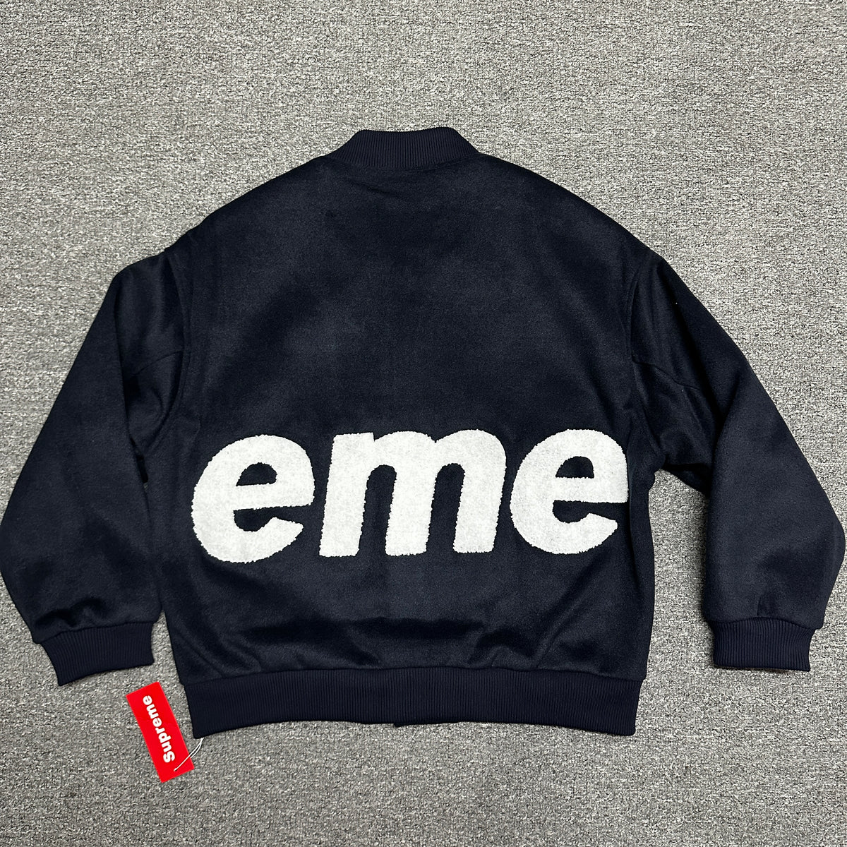 Supreme Big Logo Chenille Varsity Jacket
