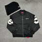 Supreme Satin Appliqué Zip Up Hooded Sweatshirt