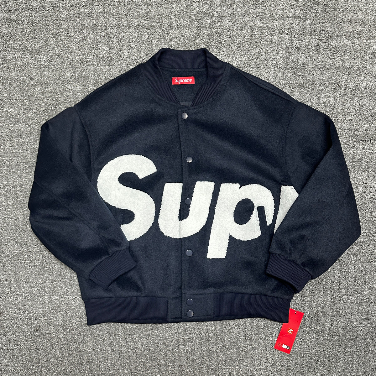 Supreme Big Logo Chenille Varsity Jacket