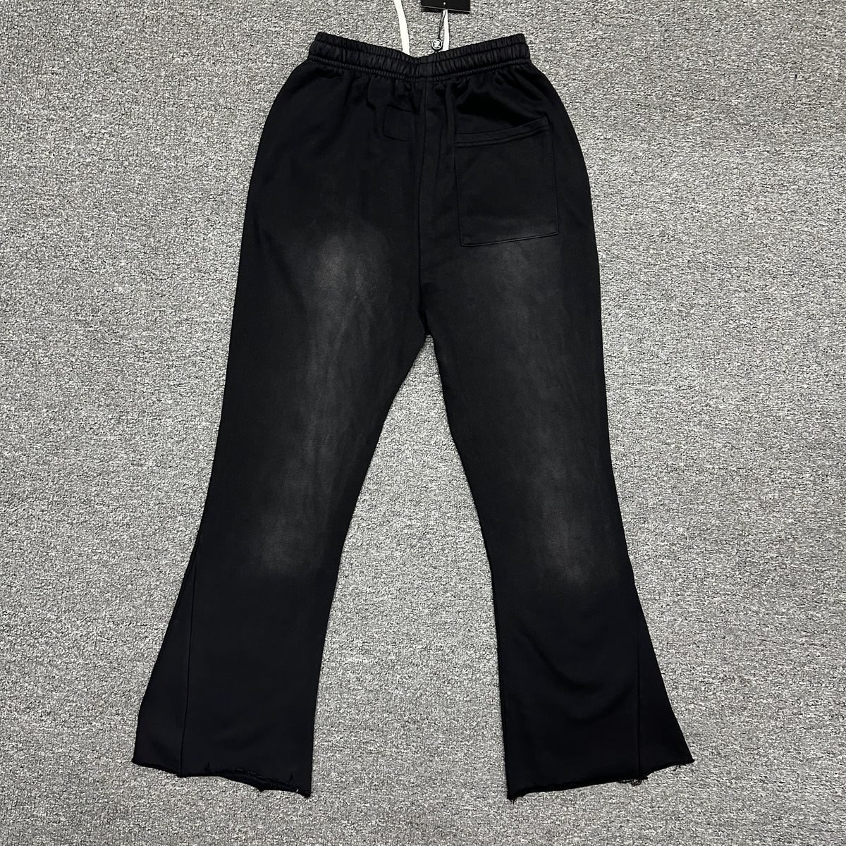 Hellstar Studios Racer Black Flame Flared Sweatpants