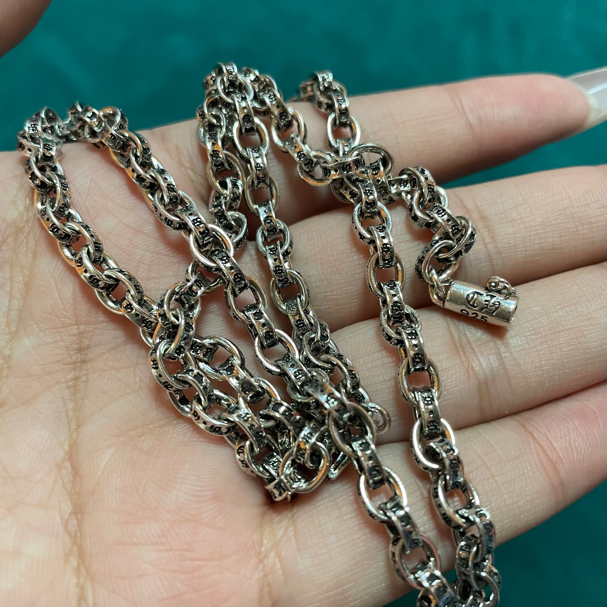 Chrome Hearts CH Cross Pendant with Paper Chain Necklace