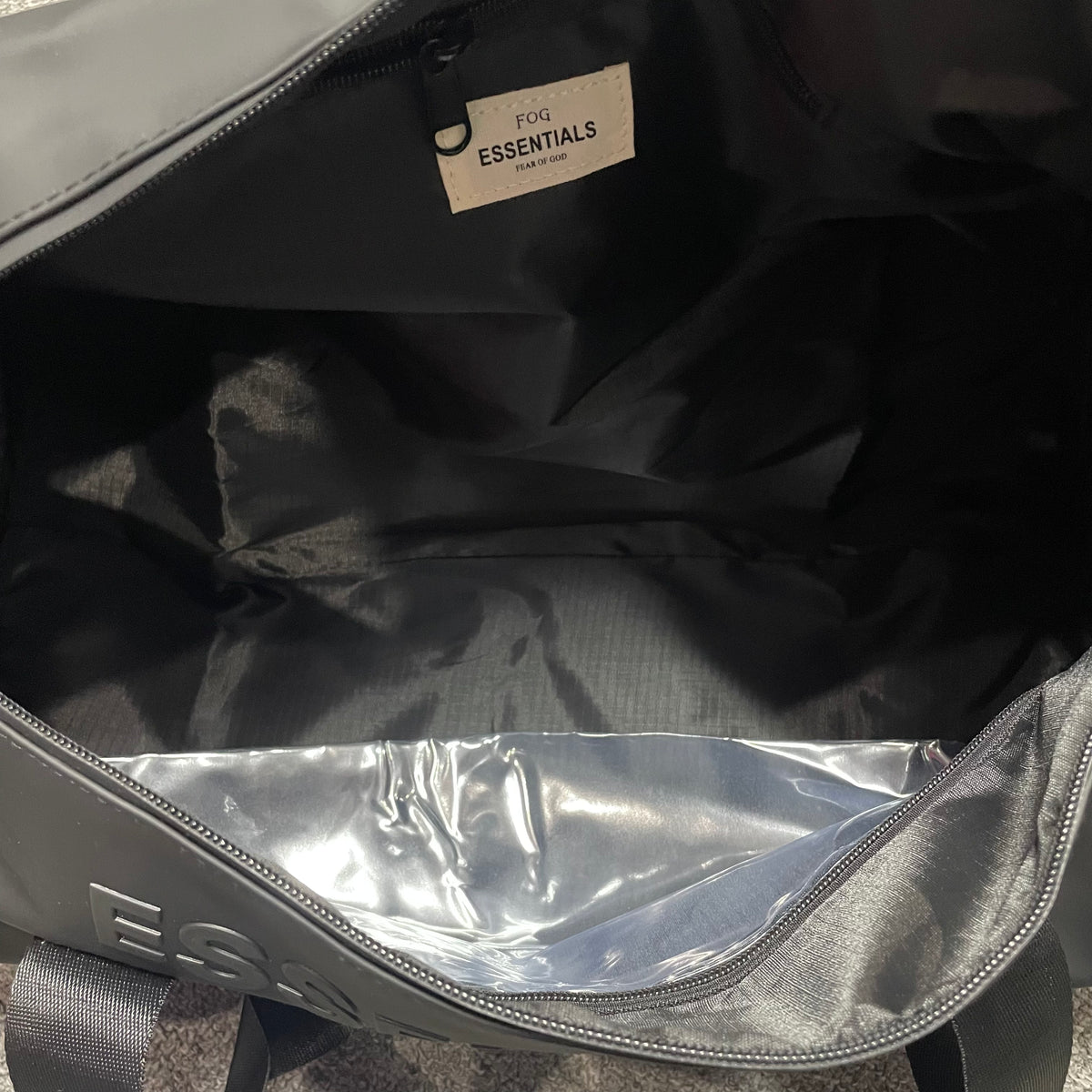 Fear of God Essentials Waterproof Matte Duffle Bag