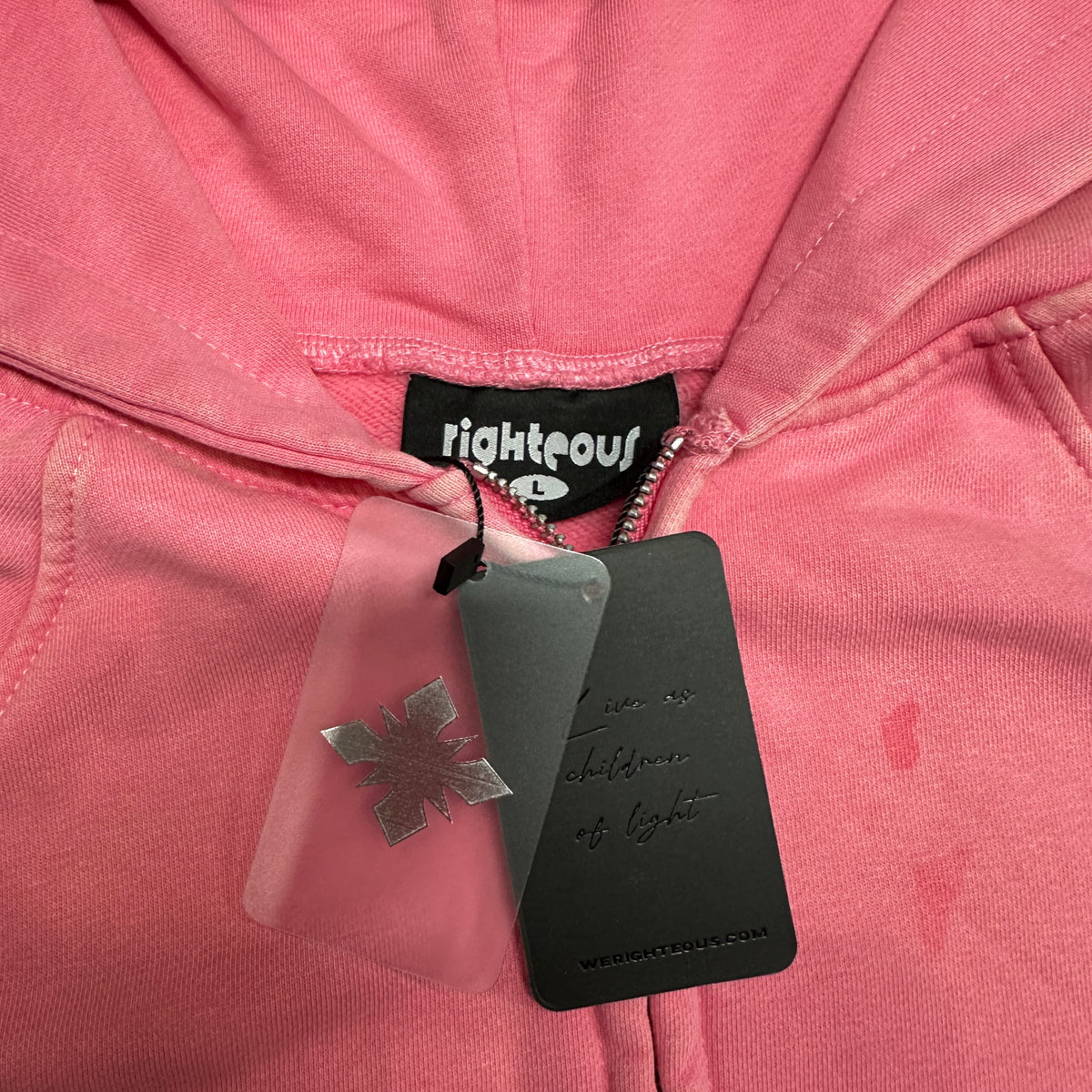 We Are Righteous "Risen King" Cropped Zip-Up Hoodie