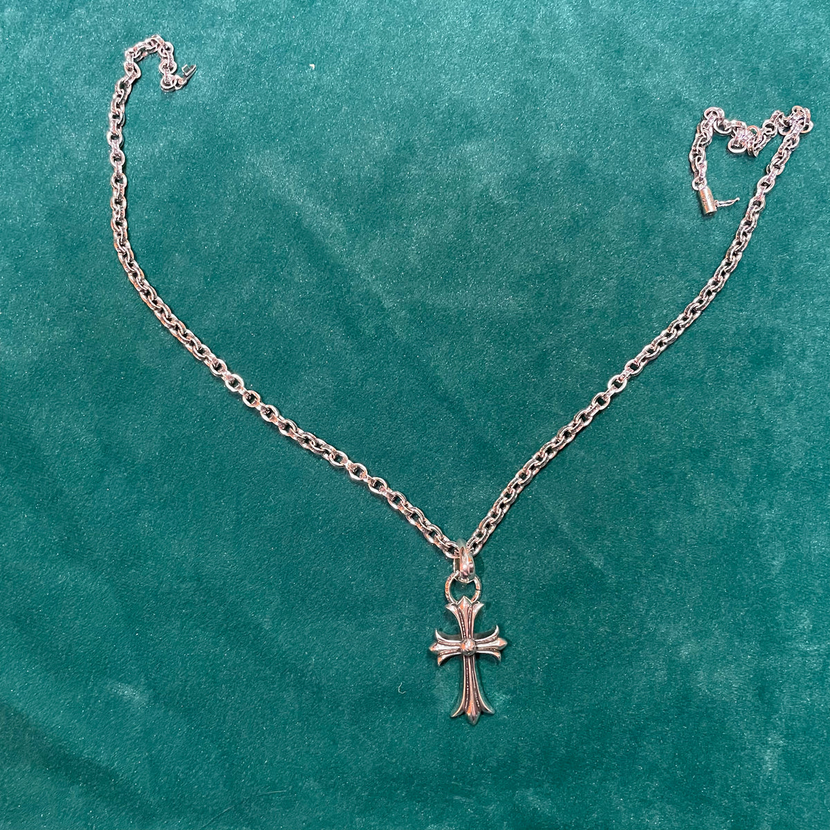 Chrome Hearts CH Cross Pendant with Paper Chain Necklace