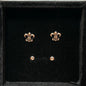 Fleur-de-Lis Screw-Back Stud Earrings