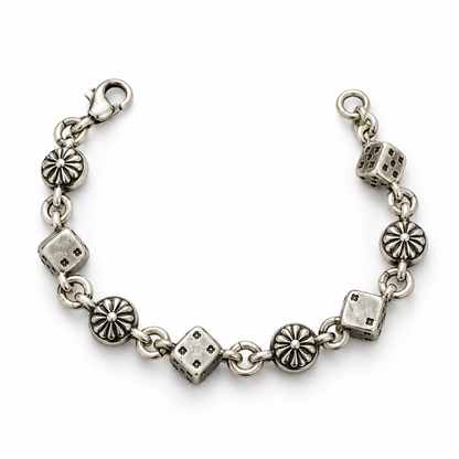 Dice & Cross Ball Bracelet" from Chrome Hearts