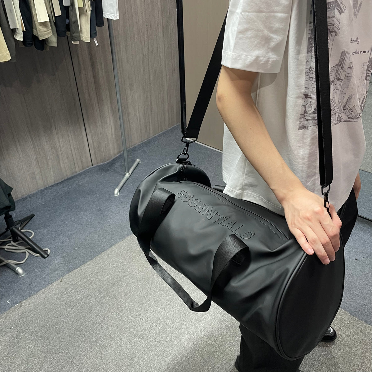 Fear of God Essentials Waterproof Matte Duffle Bag