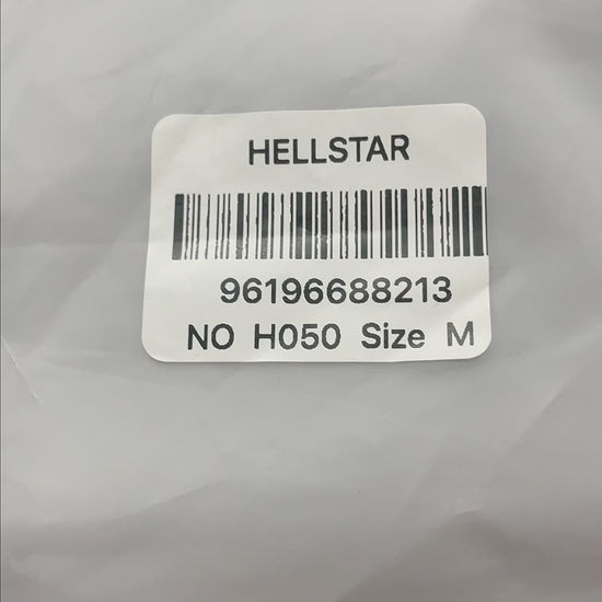 Hellstar Red Face rhinestone graphic T-shirt in white front view