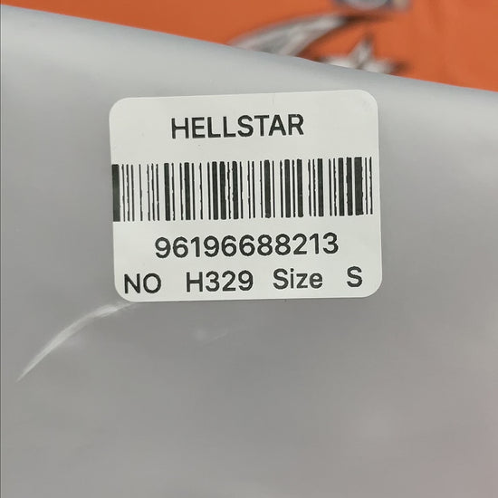 Hellstar H Sharp orange graphic T-shirt front view