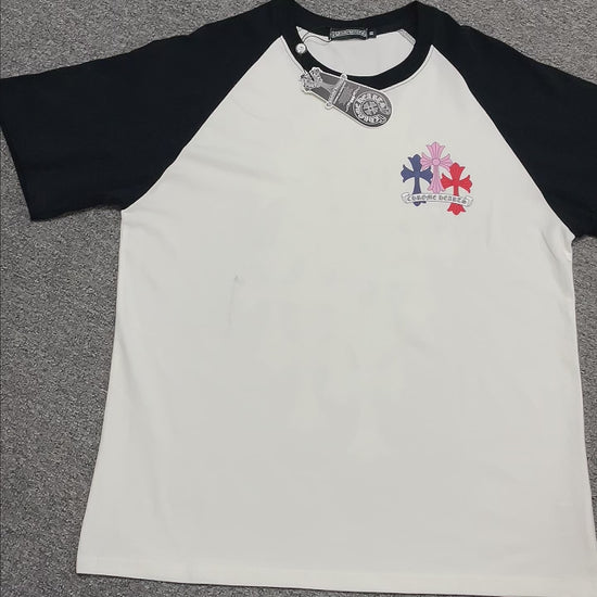 Chrome Hearts Multicolor Floral Cross Raglan T-Shirt