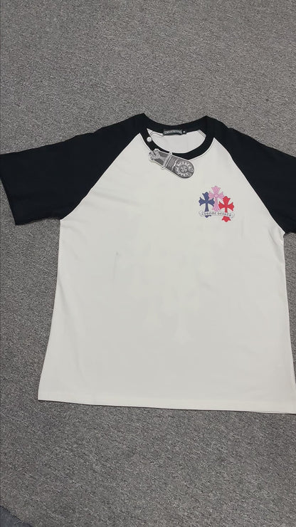 Chrome Hearts Multicolor Floral Cross Raglan T-Shirt