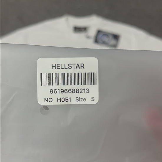 Hellstar Paradise Lambs graphic T-shirt in white front view with two-headed pink lamb artwork