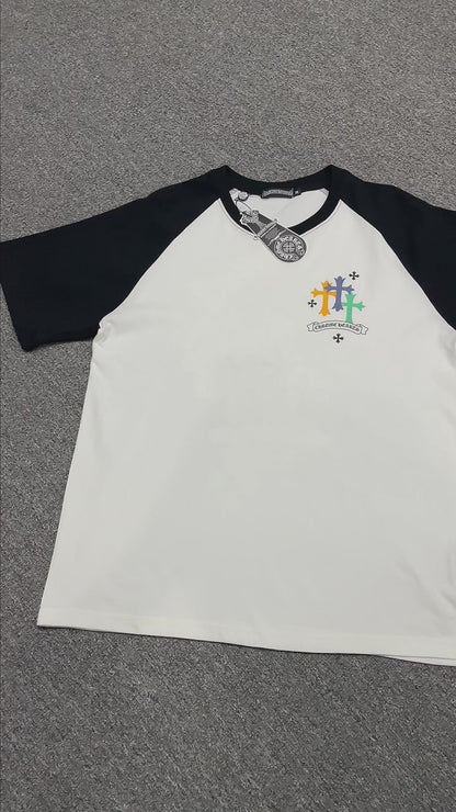 Chrome Hearts Floral Horseshoe Raglan T-Shirt