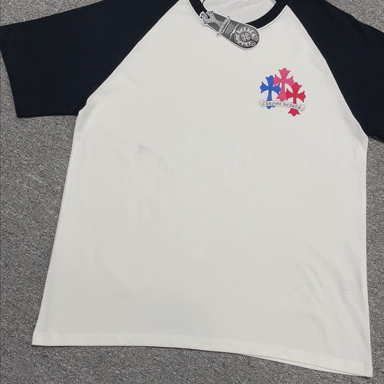 Chrome Hearts Multicolor Cross Cluster Raglan T-Shirt