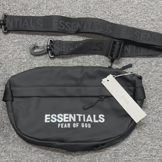 Fear of God Essentials Matte/Waterproof Fanny Pack / Bum Bag with Screen-Printed Logo