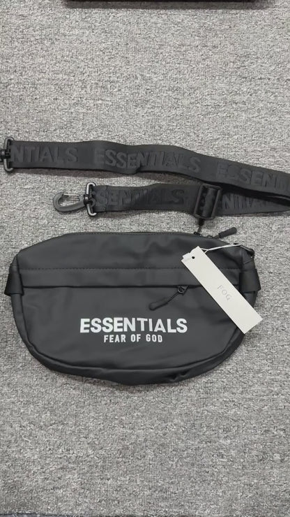 Fear of God Essentials Matte/Waterproof Fanny Pack / Bum Bag with Screen-Printed Logo