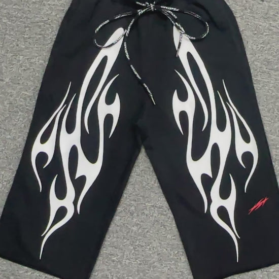 Hellstar Flame Shorts - White