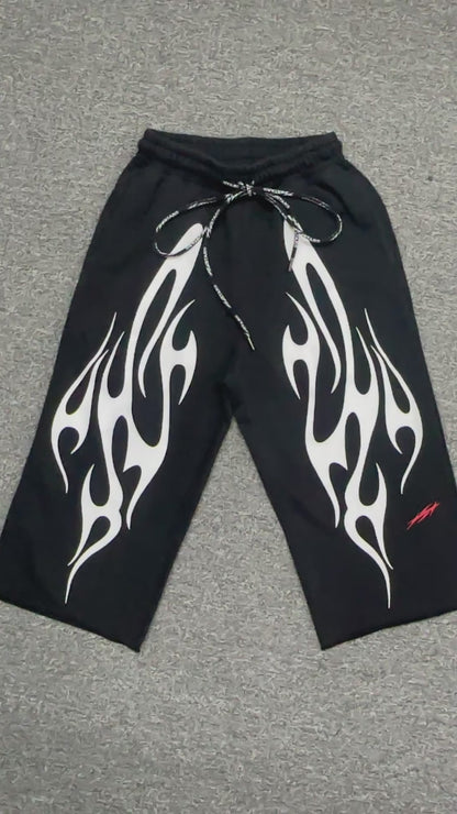 Hellstar Flame Shorts - White