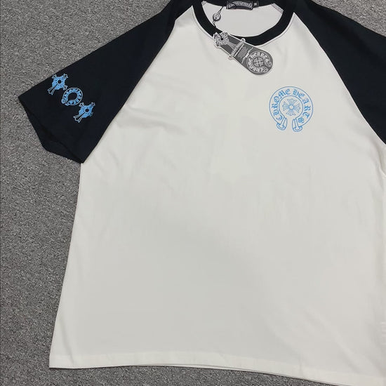 Chrome Hearts Blue Triple Cross Raglan T-Shirt