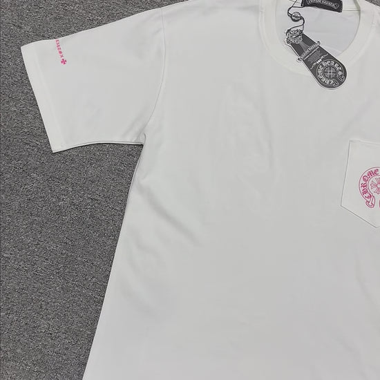 Chrome Hearts Pink Horseshoe Cross T-Shirt