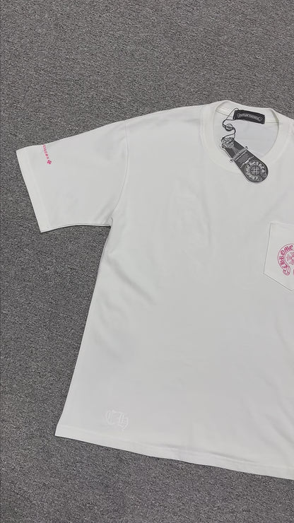 Chrome Hearts Pink Horseshoe Cross T-Shirt
