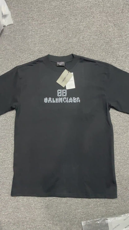 Balenciaga "BB Pixel" Logo T-Shirt
