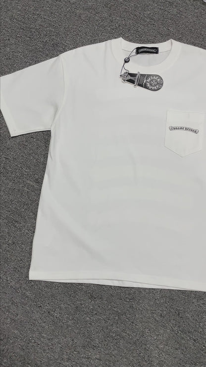 Chrome Hearts Multi Color Scroll Logo Pocket T-Shirt | Graphic Streetwear Tee Wholesale