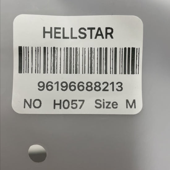 Hellstar Goggles graphic T-shirt in white front view with futuristic face artwork