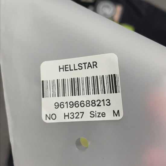 Hellstar Santa Graphic washed black T-shirt front view